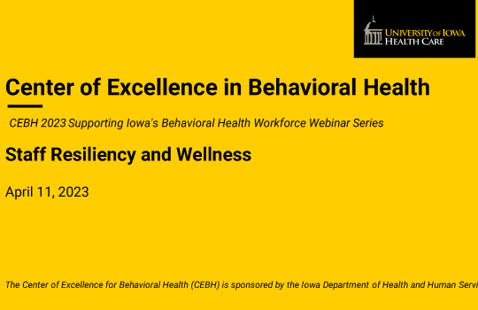Staff Resiliency and Wellness