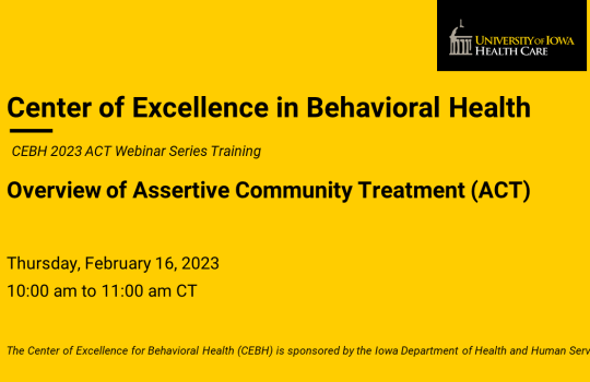 Overview of Assertive Community Treatment (ACT)