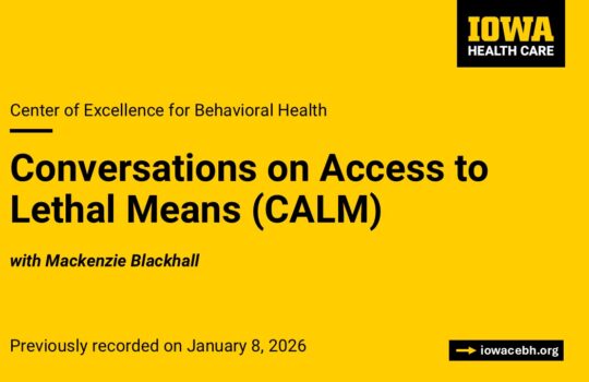 Conversations on Access to Lethal Means (CALM)